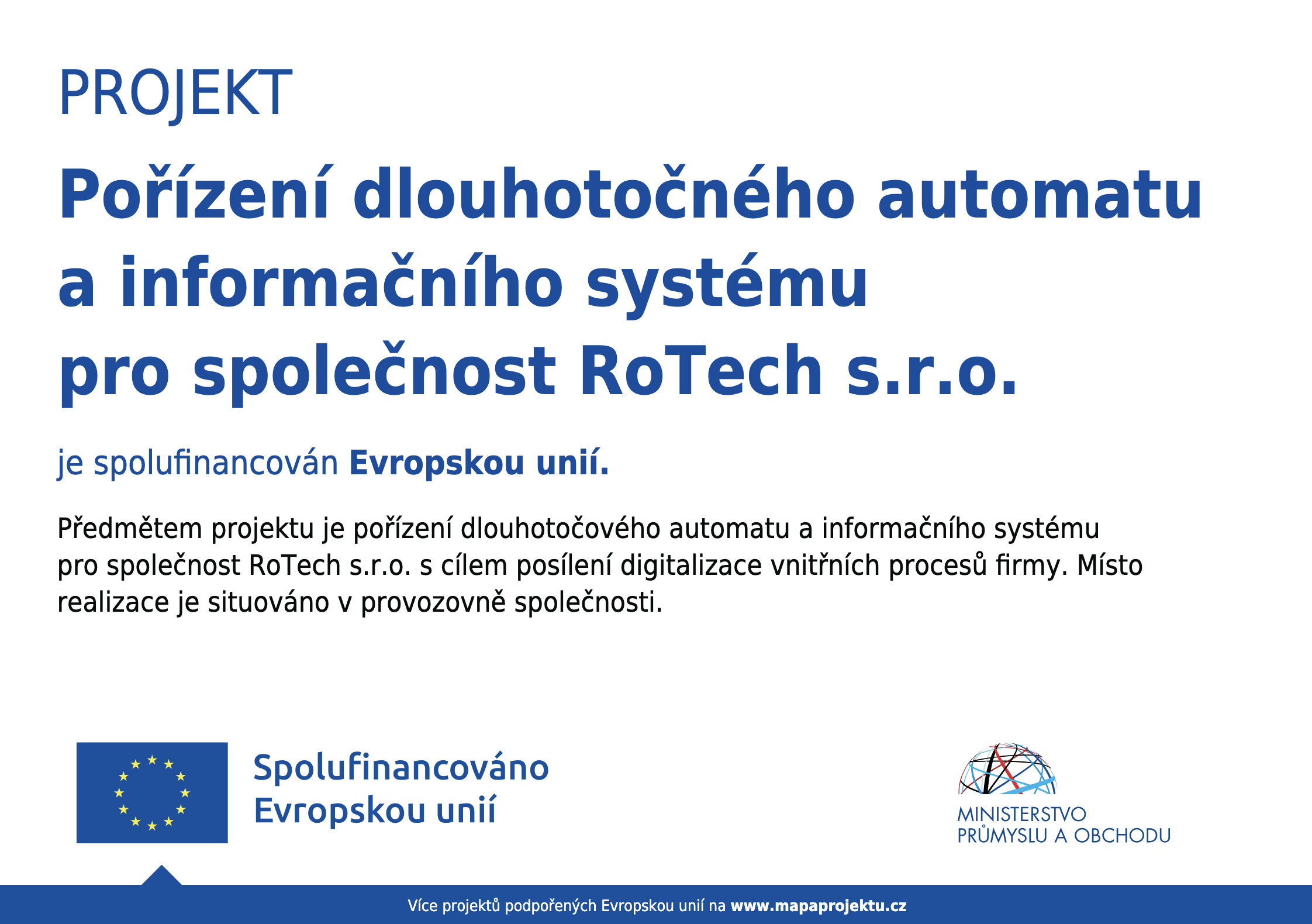 Projekt spolufinancován Evropskou unií